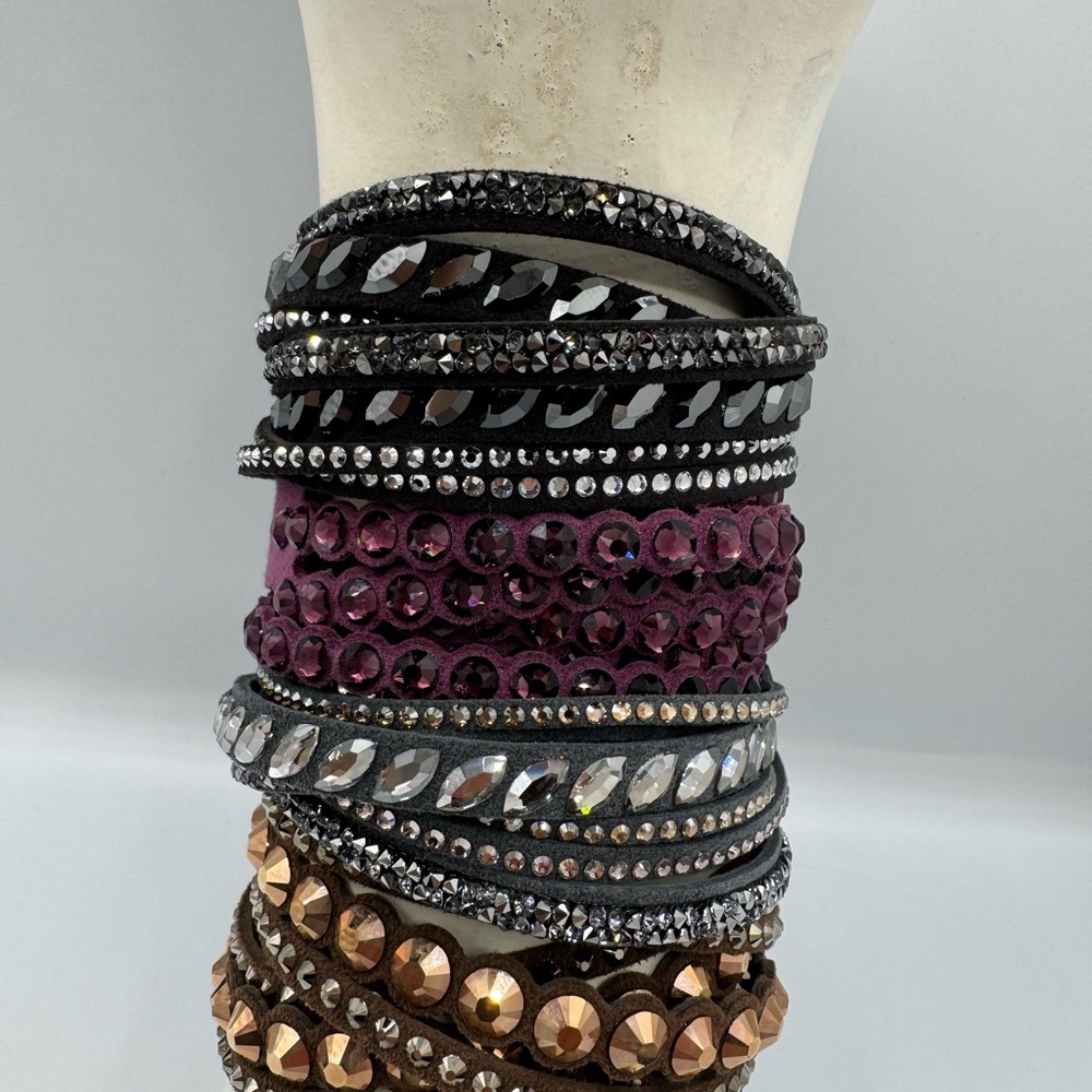 Swarovski Double Wrap Bracelet Set (4 Pieces)